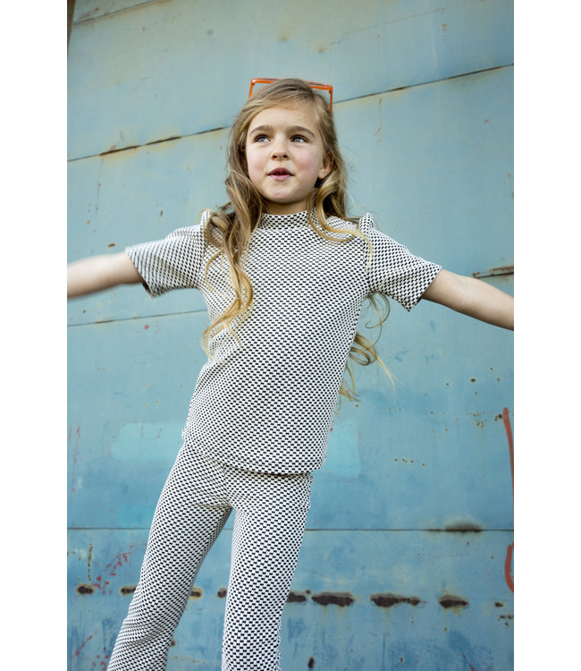 Moodstreet Meisjes top geruit - Zwart