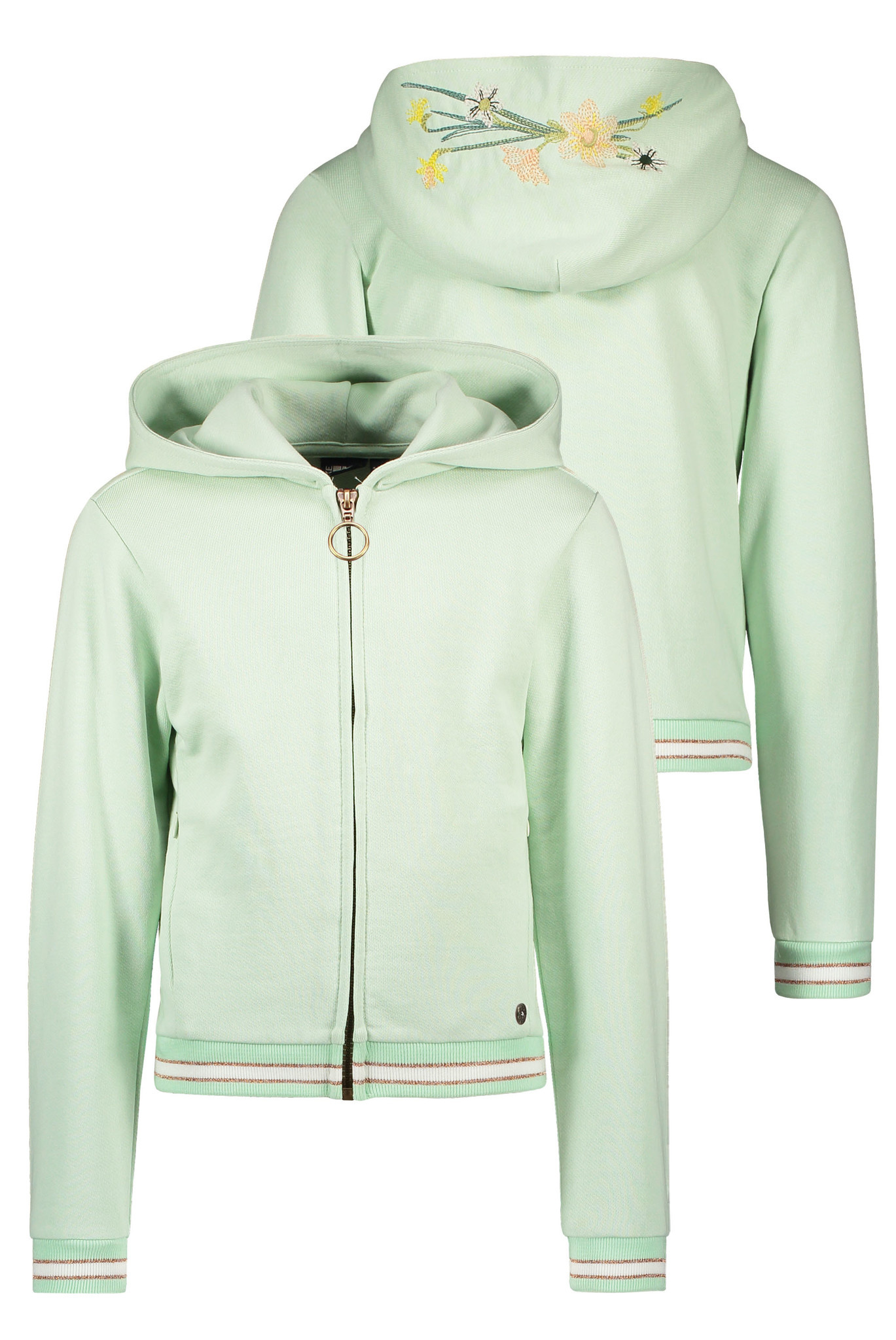 Like Flo Meisjes vest met capuchon - Jade Like Flo Meisjes vest met capuchon - Jade