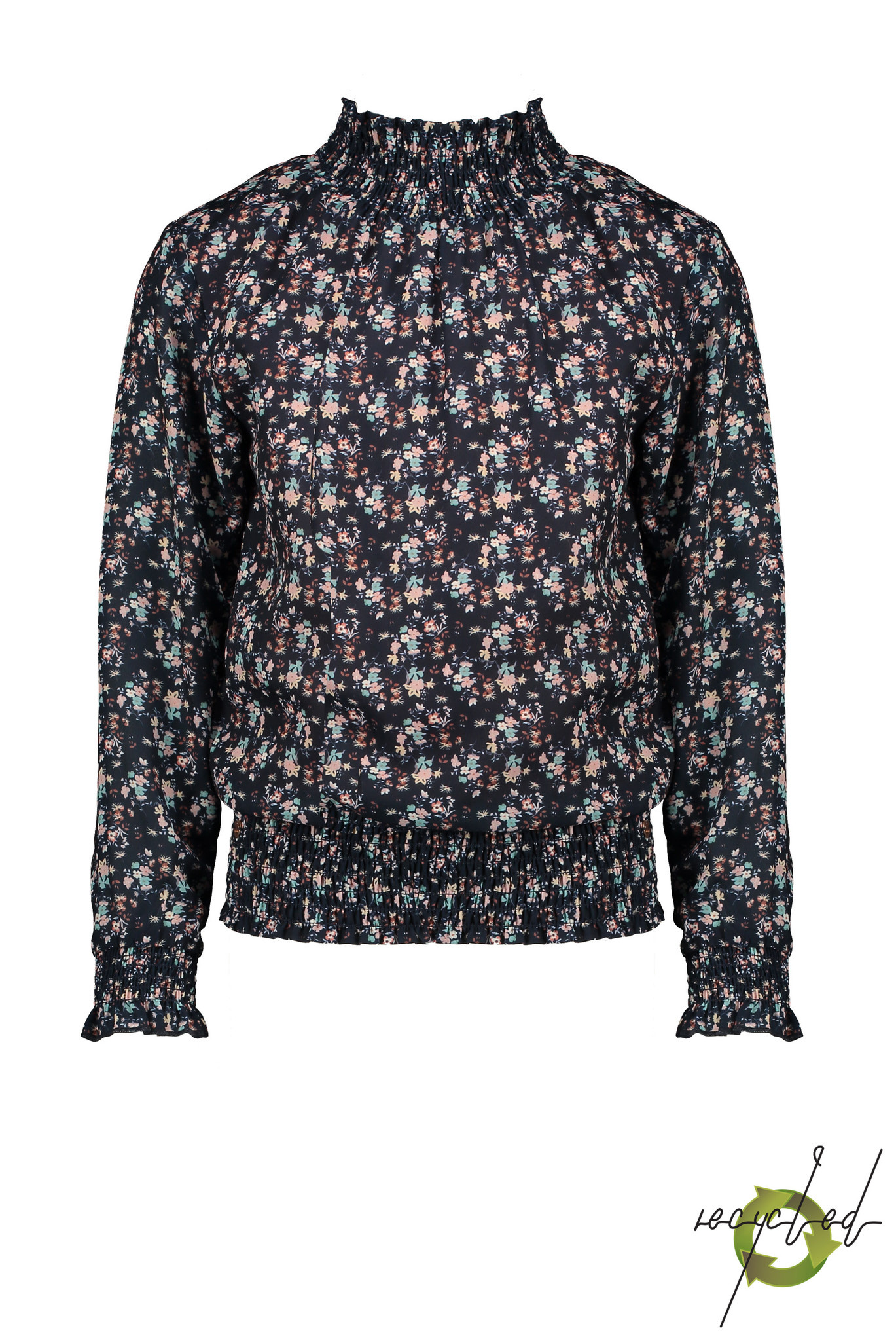 NoNo Meisjes blouse - Tipi - Marine blauw NoNo Meisjes blouse - Tipi - Marine blauw