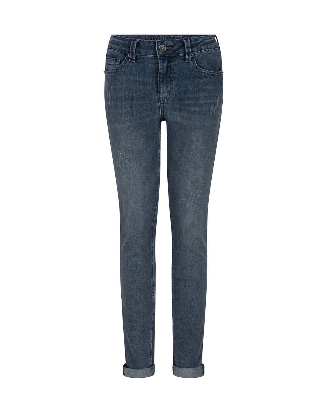 Indian Blue Jeans Jongens jeans broek jay - tapared fit - Blauw grijs denim Indian Blue Jeans Jongens jeans broek jay - tapared fit - Blauw grijs denim