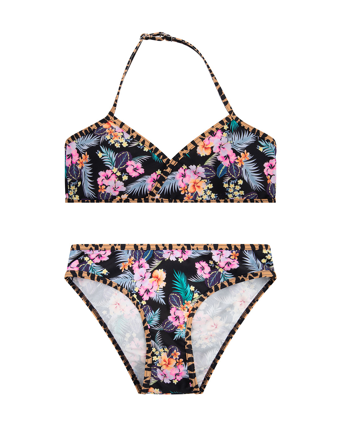 Indian Blue Jeans Meisjes bikini tropical - Zwart Indian Blue Jeans Meisjes bikini tropical - Zwart