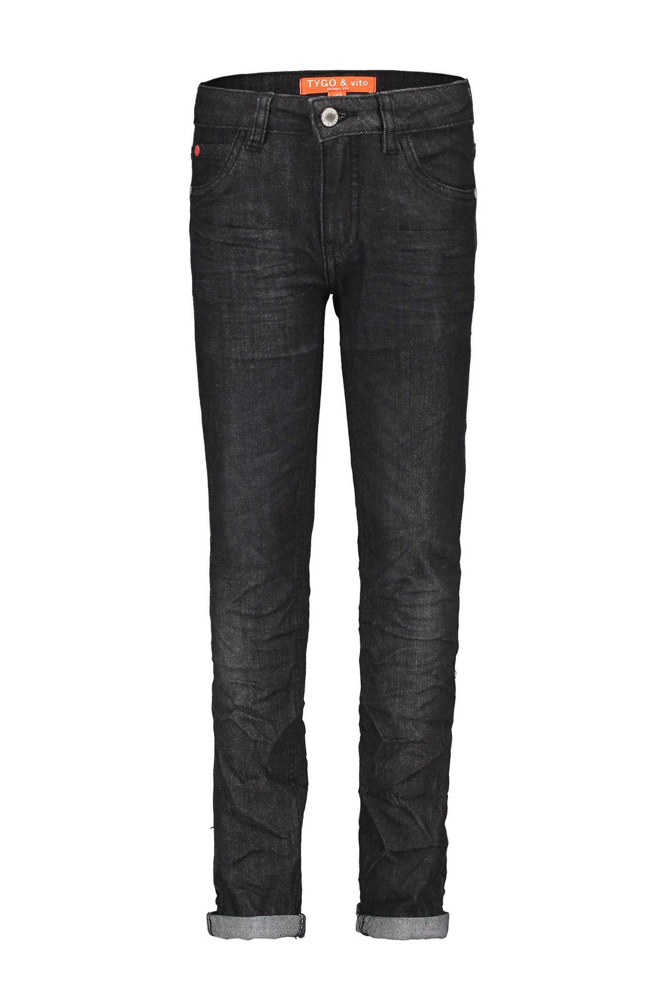 Jongens skinny stretch jeans broek - Zwart