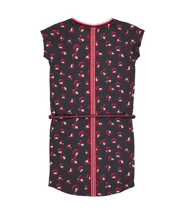 Quapi Meisjes jurk - Maaike - AOP grijs animal