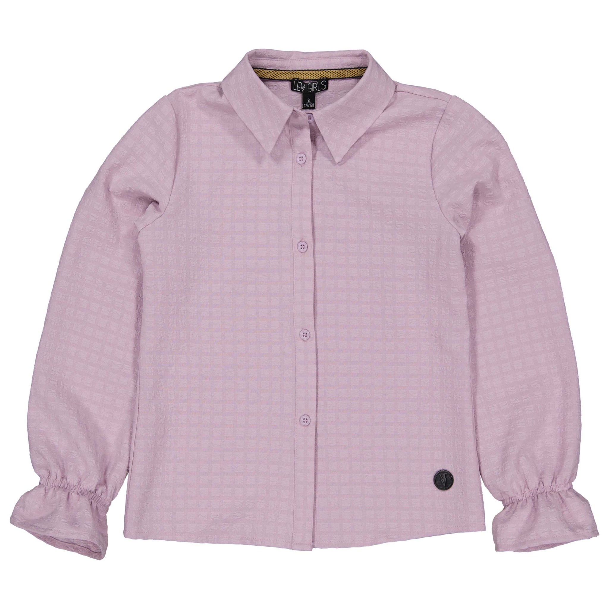 LEVV Meisjes blouse - Therese - Lila grijs LEVV Meisjes blouse - Therese - Lila grijs