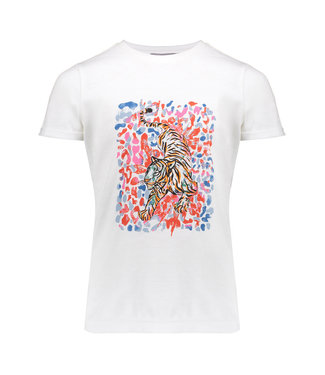 Geisha Meisjes t-shirt 'tijger' - Off white