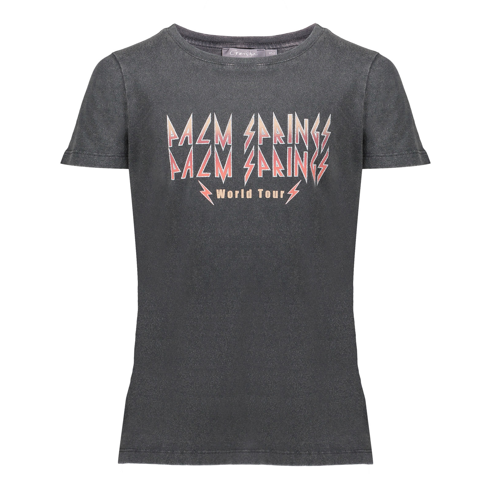 Geisha Meisjes t-shirt - Antraciet / Koraal Geisha Meisjes t-shirt - Antraciet / Koraal