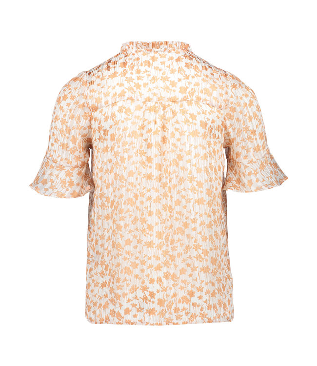 Geisha Meisjes top AOP - Off white / Abrikoos / Zilver