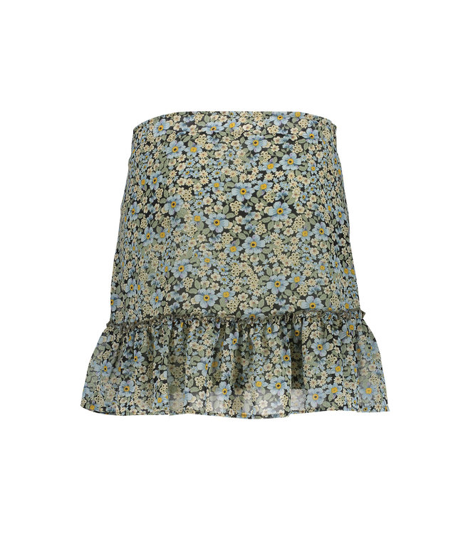 Geisha Meisjes rok - Blauw bloemen