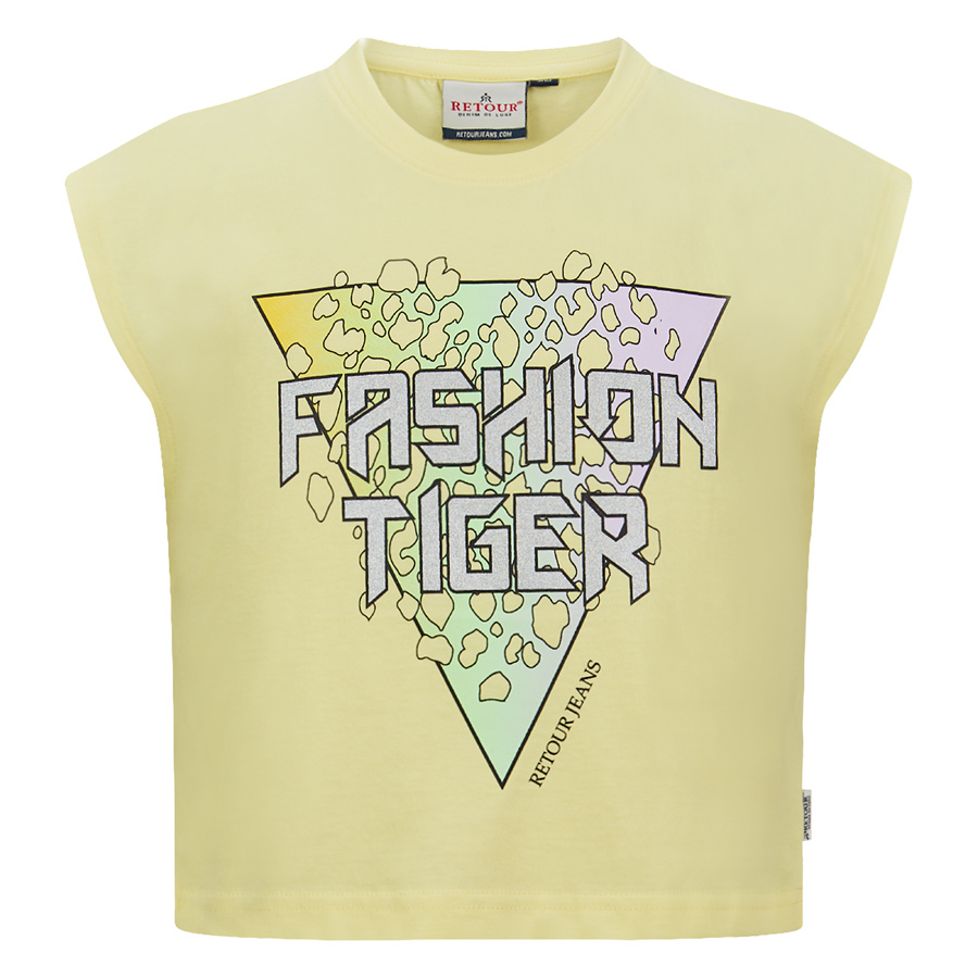 Retour Jeans Meisjes t-shirt - Nina - Licht Geel Retour Jeans Meisjes t-shirt - Nina - Licht Geel