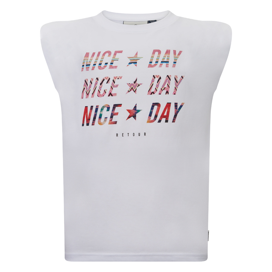 Retour Jeans Meisjes t-shirt - Dolores - Wit Retour Jeans Meisjes t-shirt - Dolores - Wit