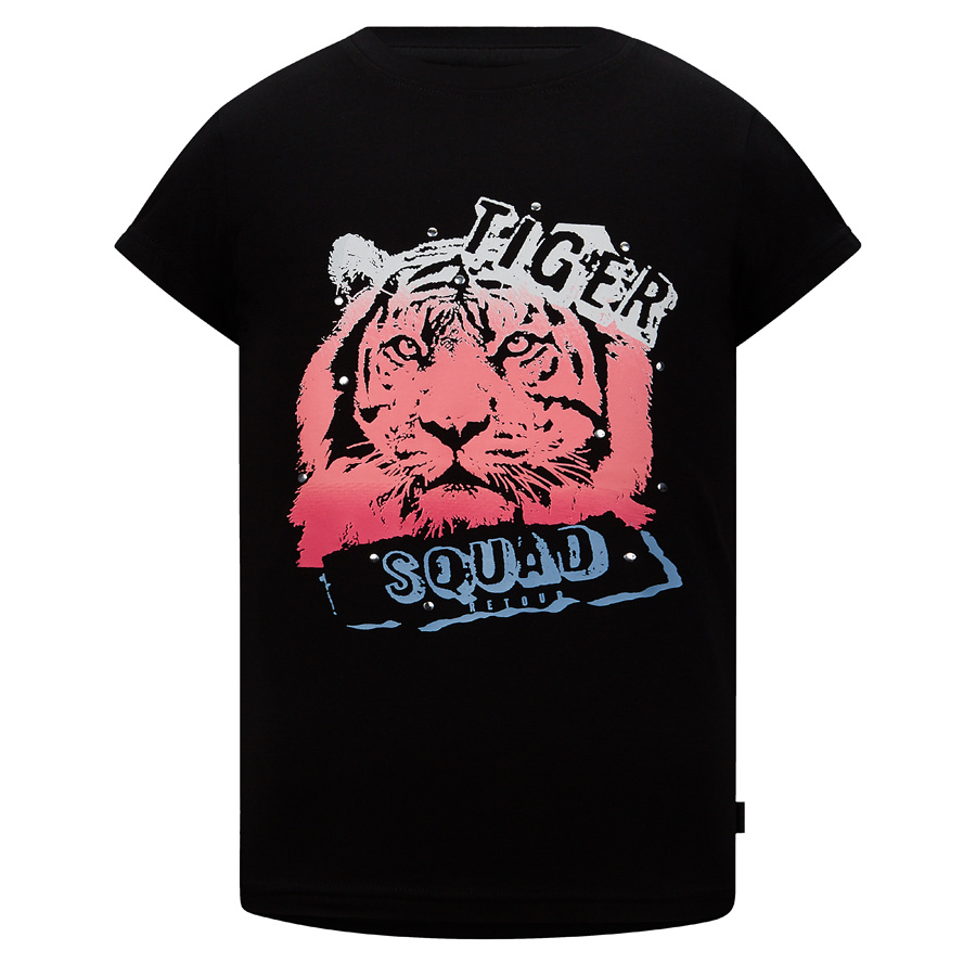Retour Jeans Meisjes t-shirt - Gislene - Zwart Retour Jeans Meisjes t-shirt - Gislene - Zwart