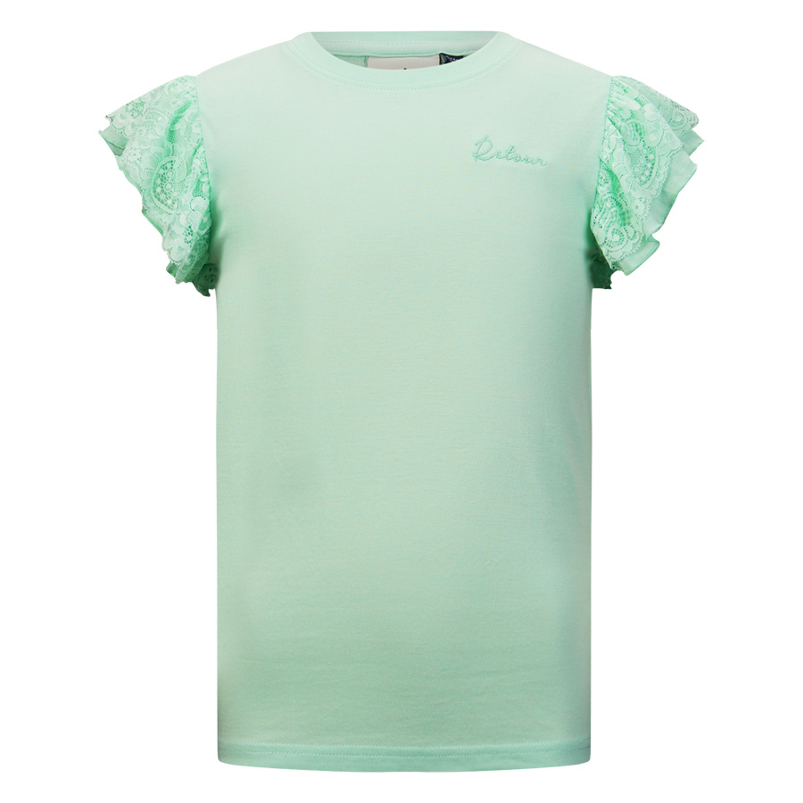 Retour Jeans Meisjes t-shirt - Merle - Licht Groen Retour Jeans Meisjes t-shirt - Merle - Licht Groen