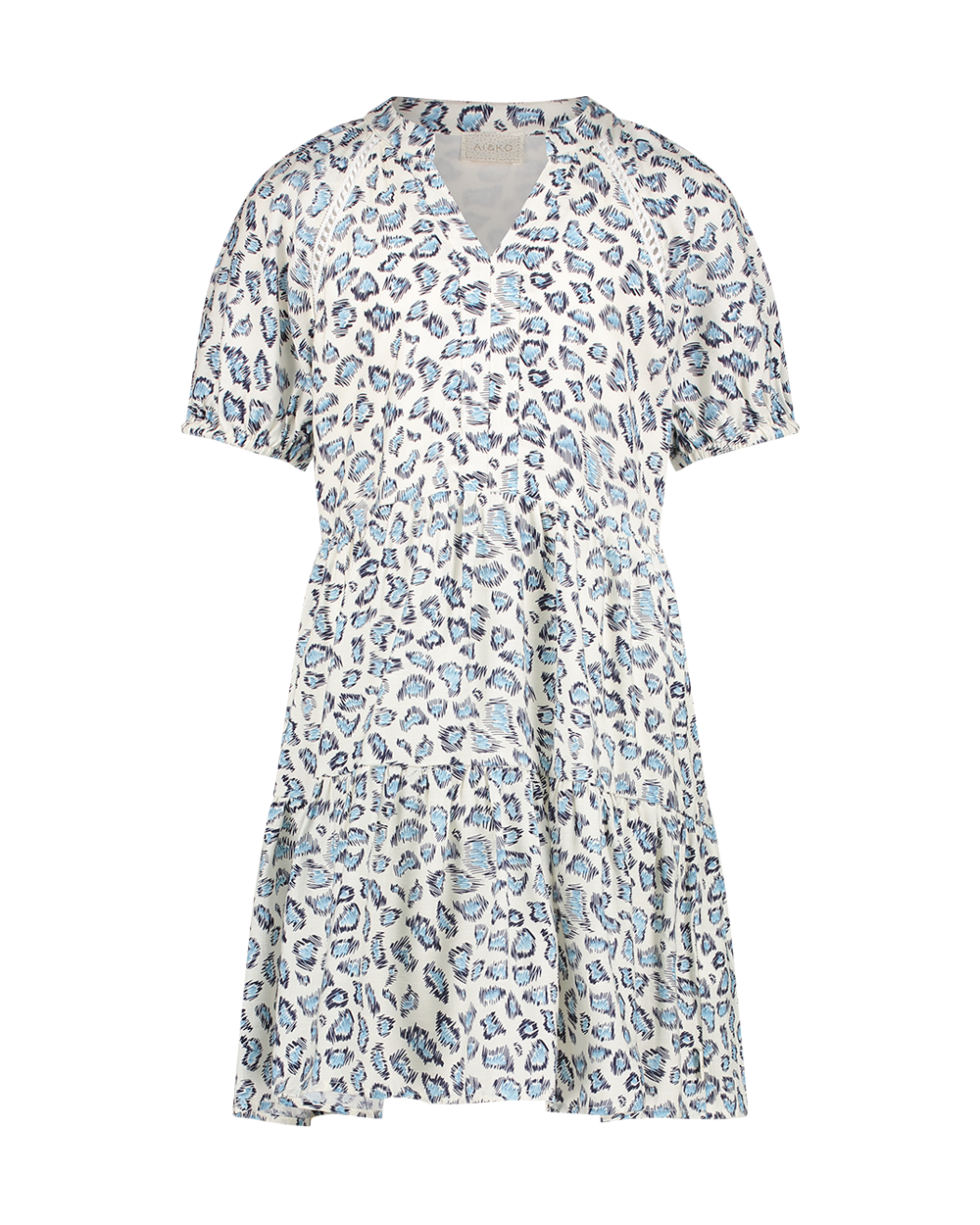 AI&KO Meisjes jurk - Sabry Pes 528 G - Les blancs dessin AI&KO Meisjes jurk - Sabry Pes 528 G - Les blancs dessin