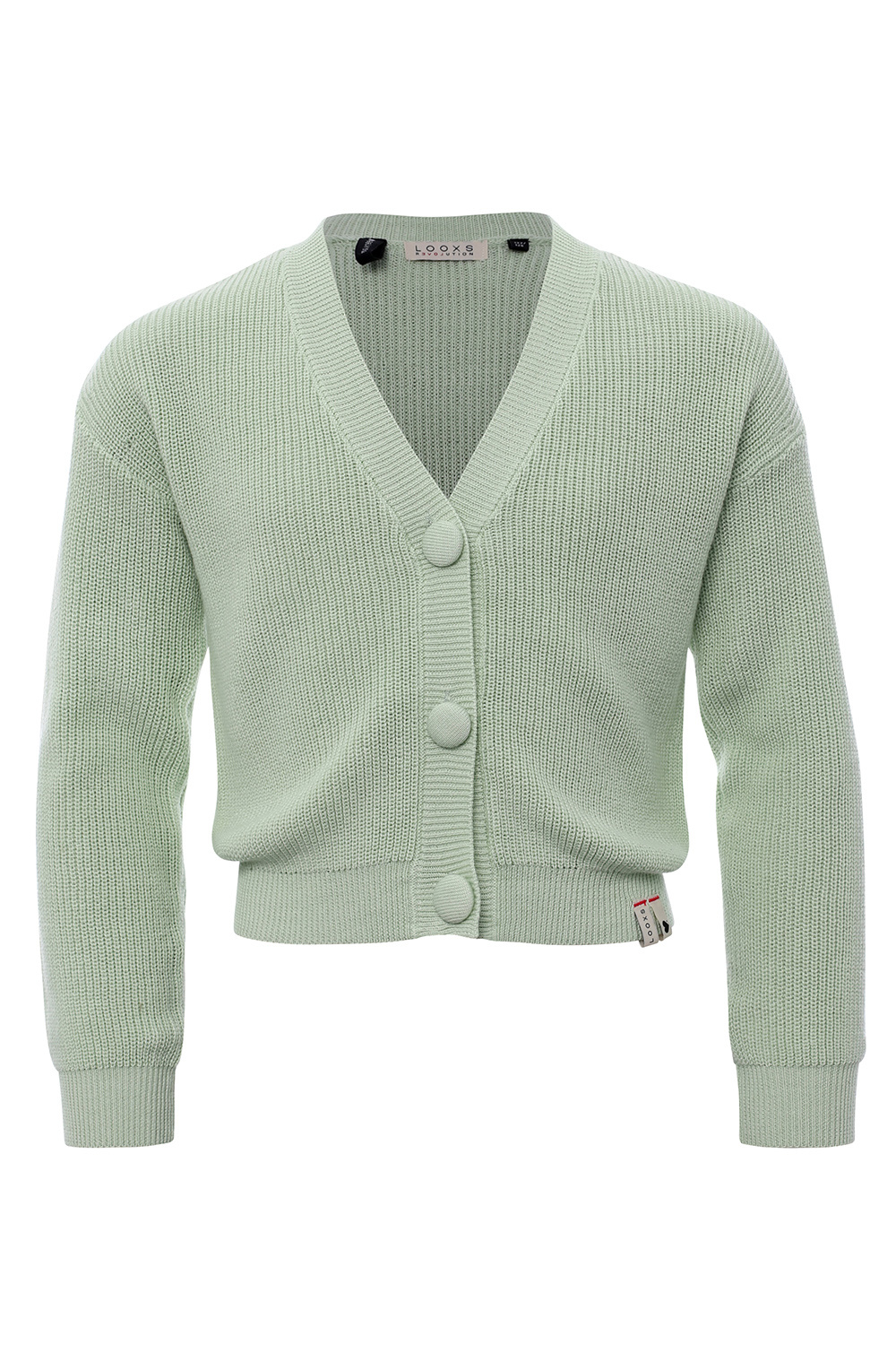 LOOXS 10sixteen Meisjes vest gebreid - Pistache LOOXS 10sixteen Meisjes vest gebreid - Pistache
