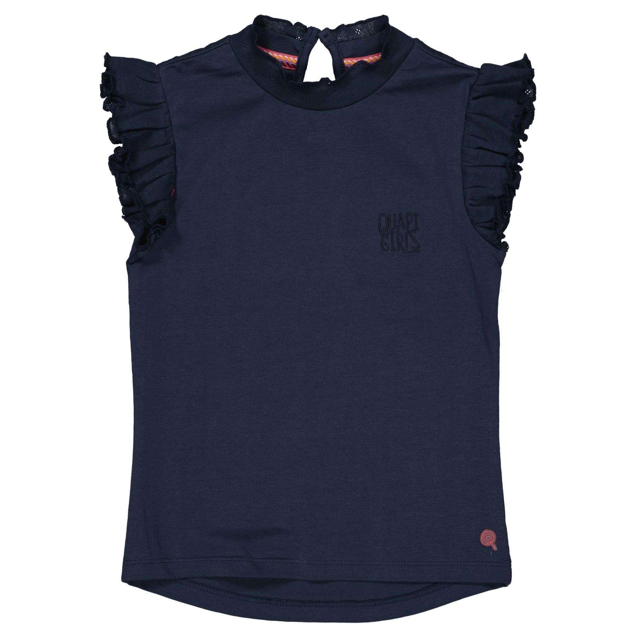 Quapi Meisjes t-shirt - Manin - Donker blauw Quapi Meisjes t-shirt - Manin - Donker blauw