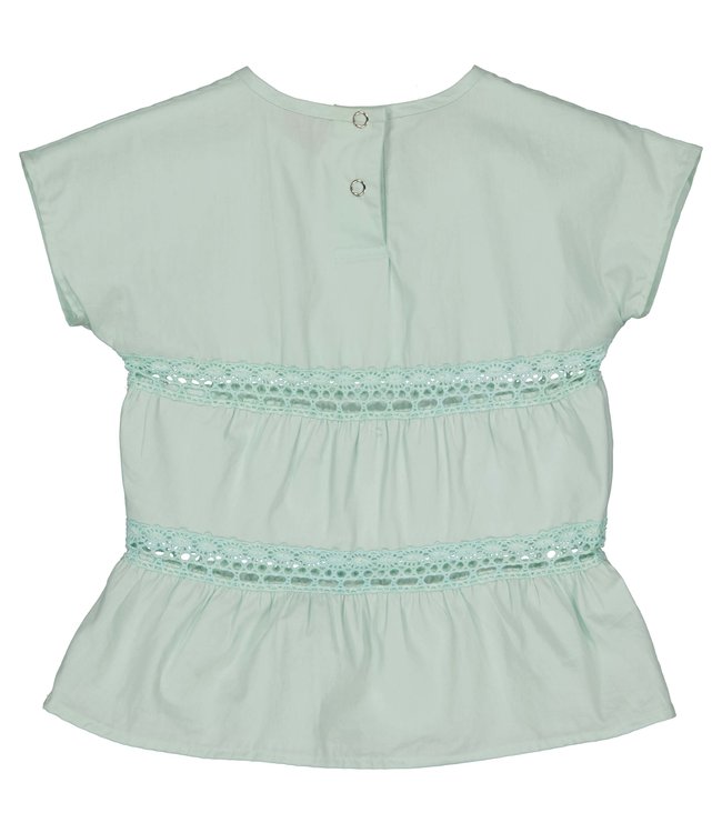 LEVV Little Meisjes t-shirt - Veerne - Mint groen