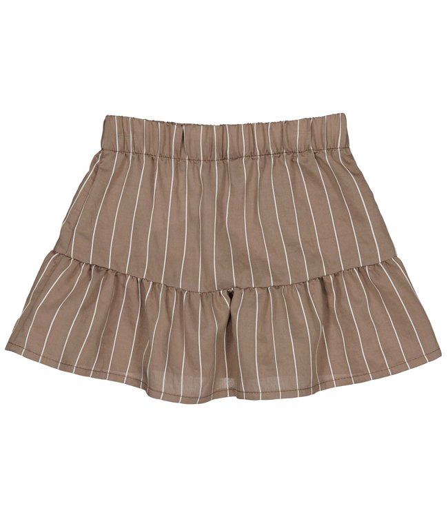 LEVV Little Meisjes rok - Violet - AOP Khaki groen gestreept