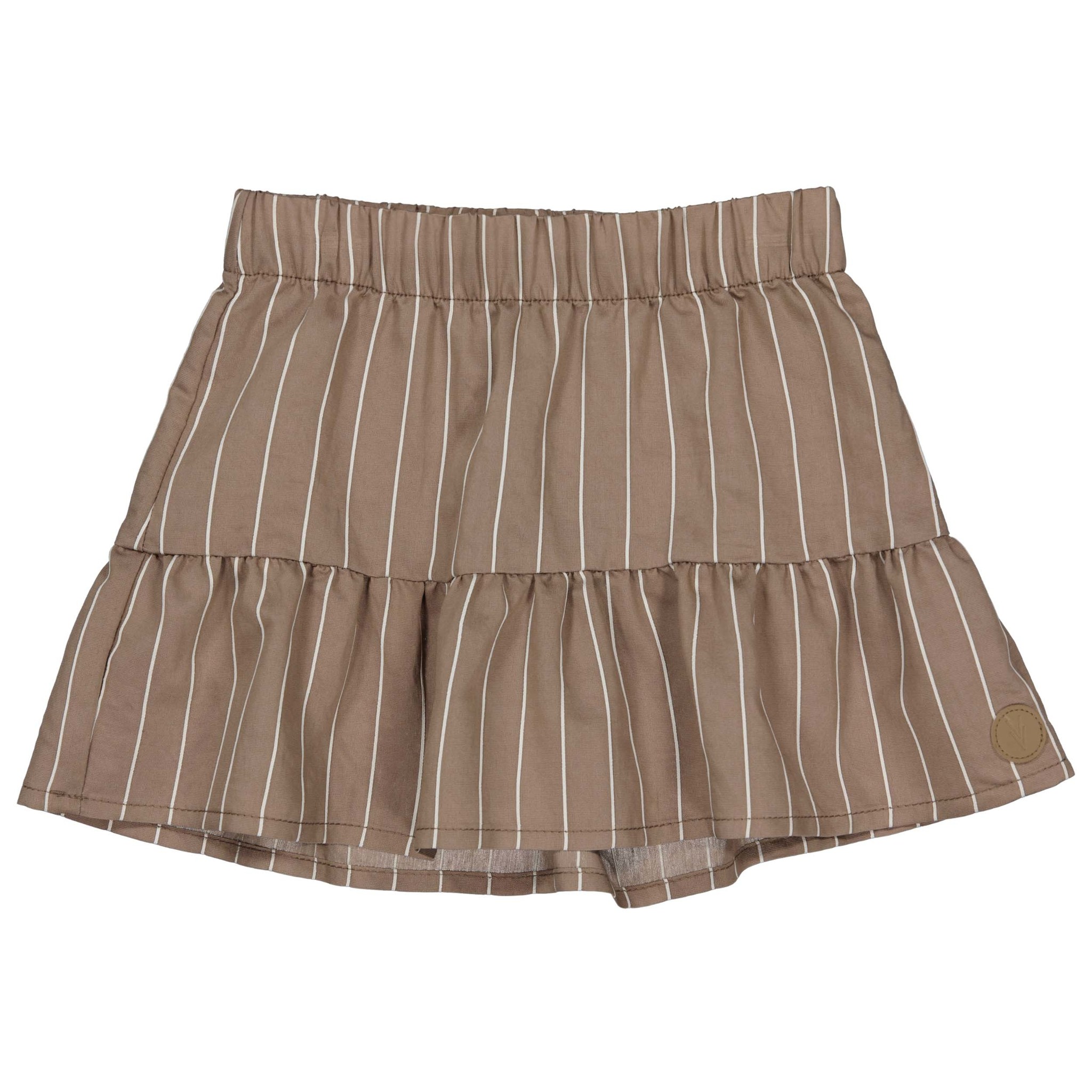 LEVV Little Meisjes rok - Violet - AOP Khaki groen gestreept LEVV Little Meisjes rok - Violet - AOP Khaki groen gestreept