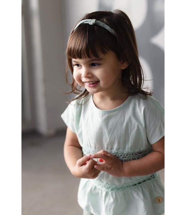 LEVV Little Meisjes t-shirt - Veerne - Mint groen