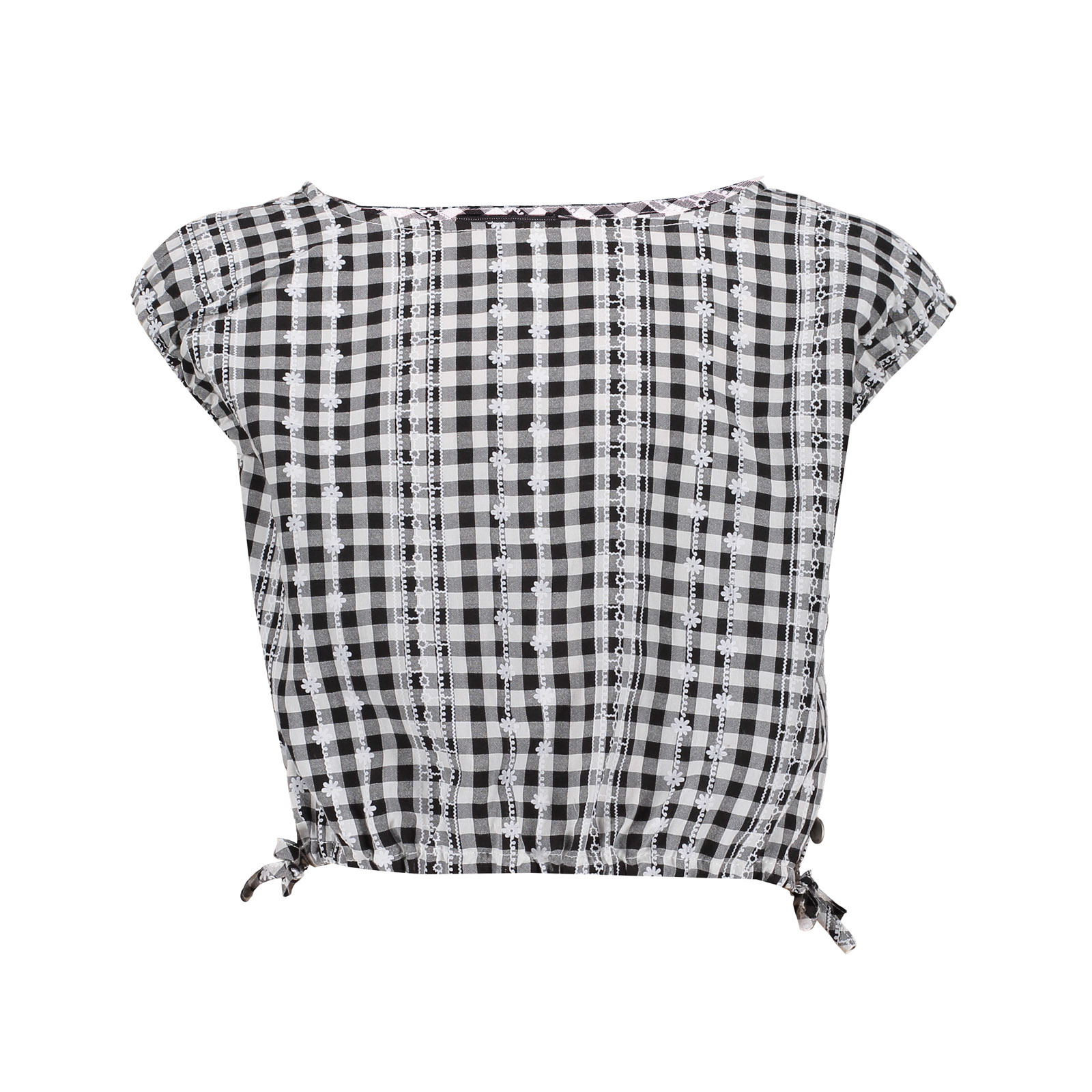 Frankie & Liberty Meisjes top - Carice - Zwart/wit geruit Frankie & Liberty Meisjes top - Carice - Zwart/wit geruit