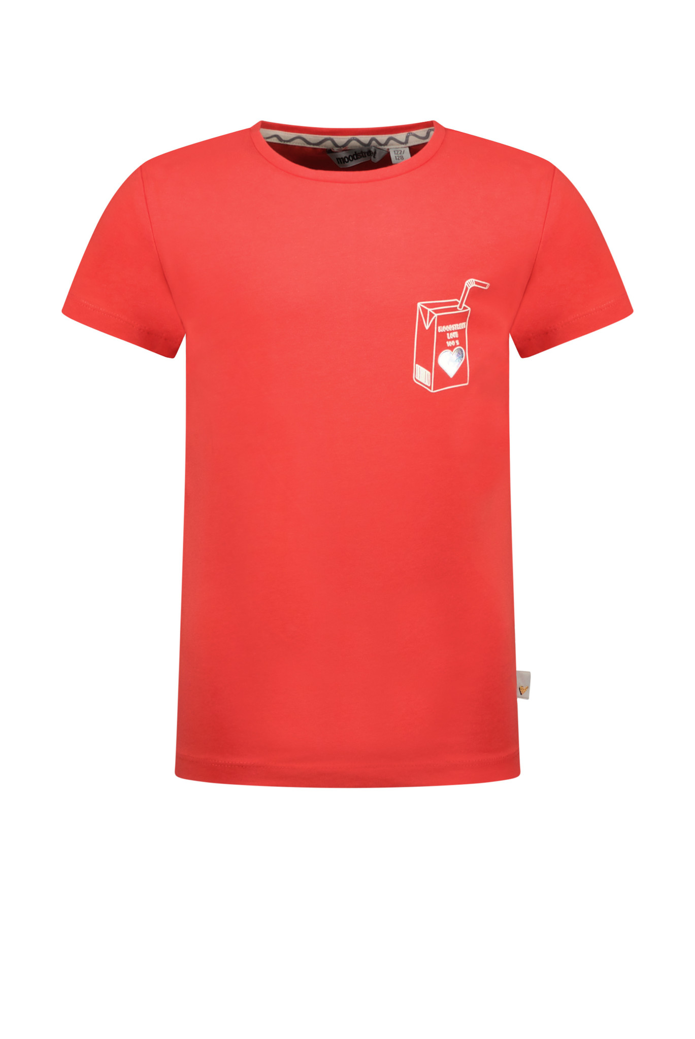 Moodstreet Meisjes t-shirt print - Love Rood Moodstreet Meisjes t-shirt print - Love Rood