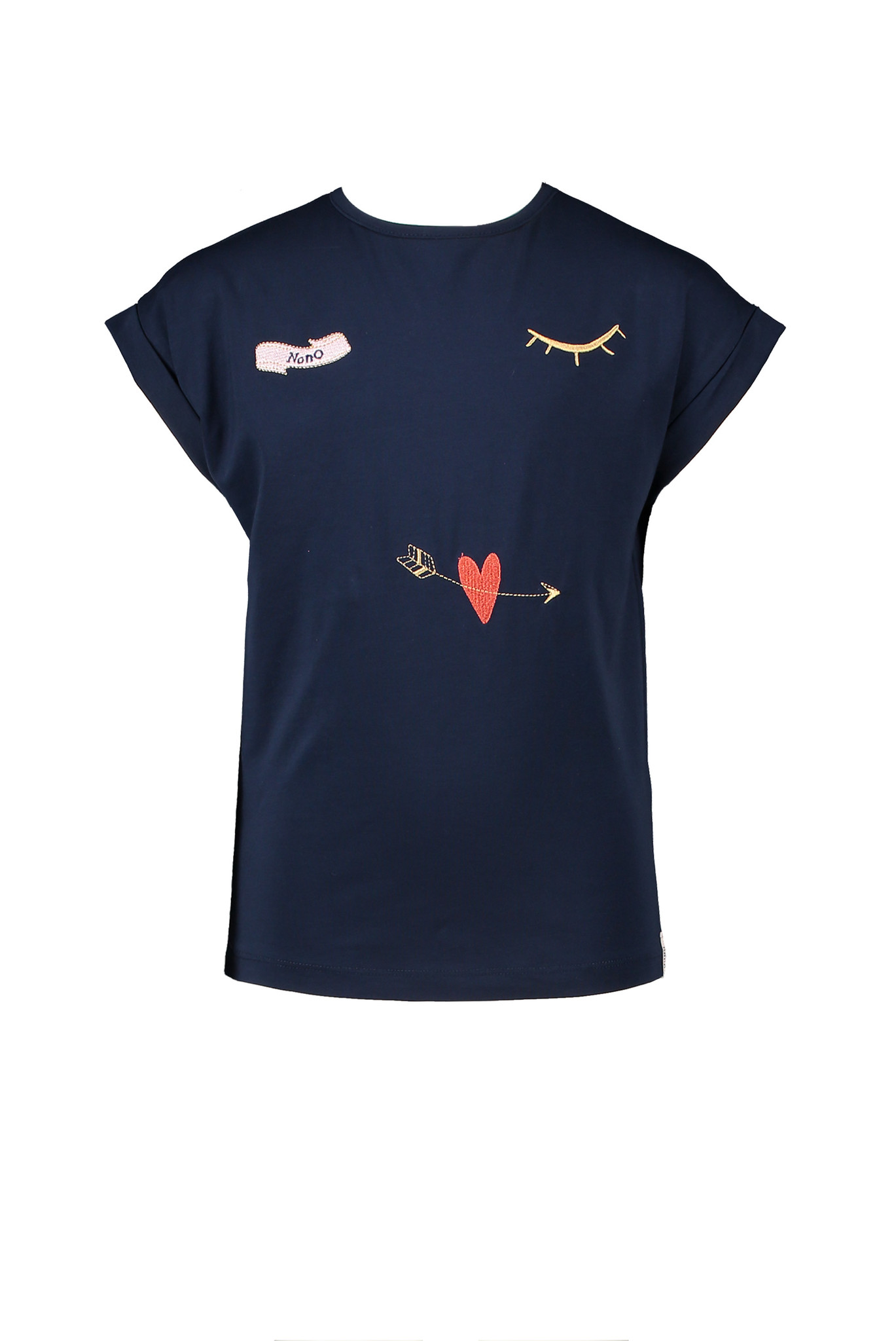 NoNo Meisjes - t-shirt Kuy - Marine blauw NoNo Meisjes - t-shirt Kuy - Marine blauw