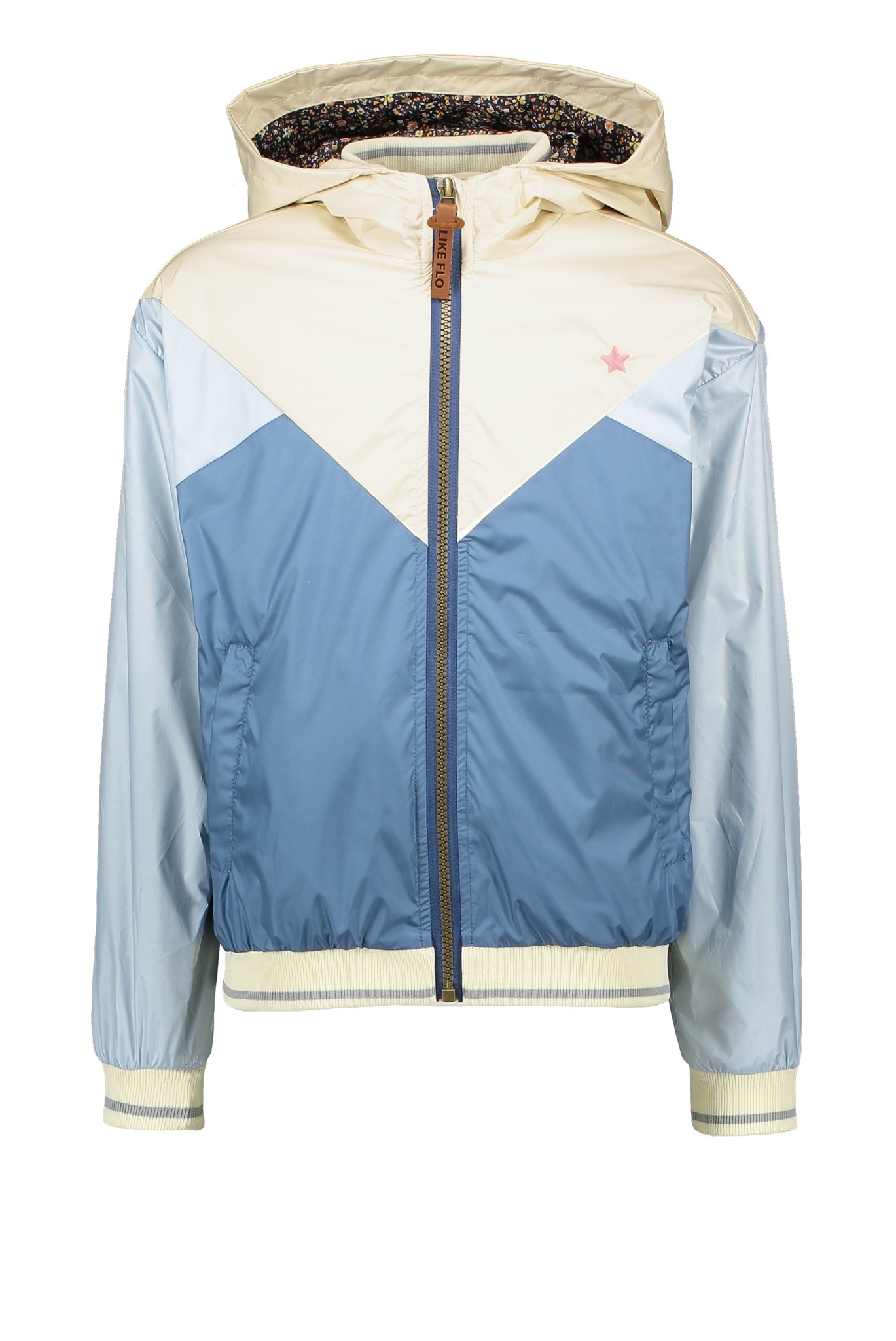 Like Flo Meisjes zomerjas met capuchon - Sky Like Flo Meisjes zomerjas met capuchon - Sky
