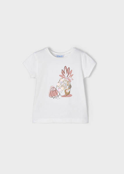 Mayoral Meisjes T-shirt print - Natural