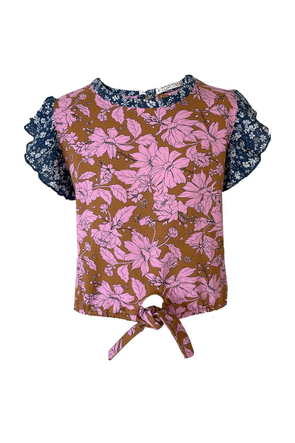 TOPitm Meisjes top Marieke - AOP bloemen roze TOPitm Meisjes top Marieke - AOP bloemen roze