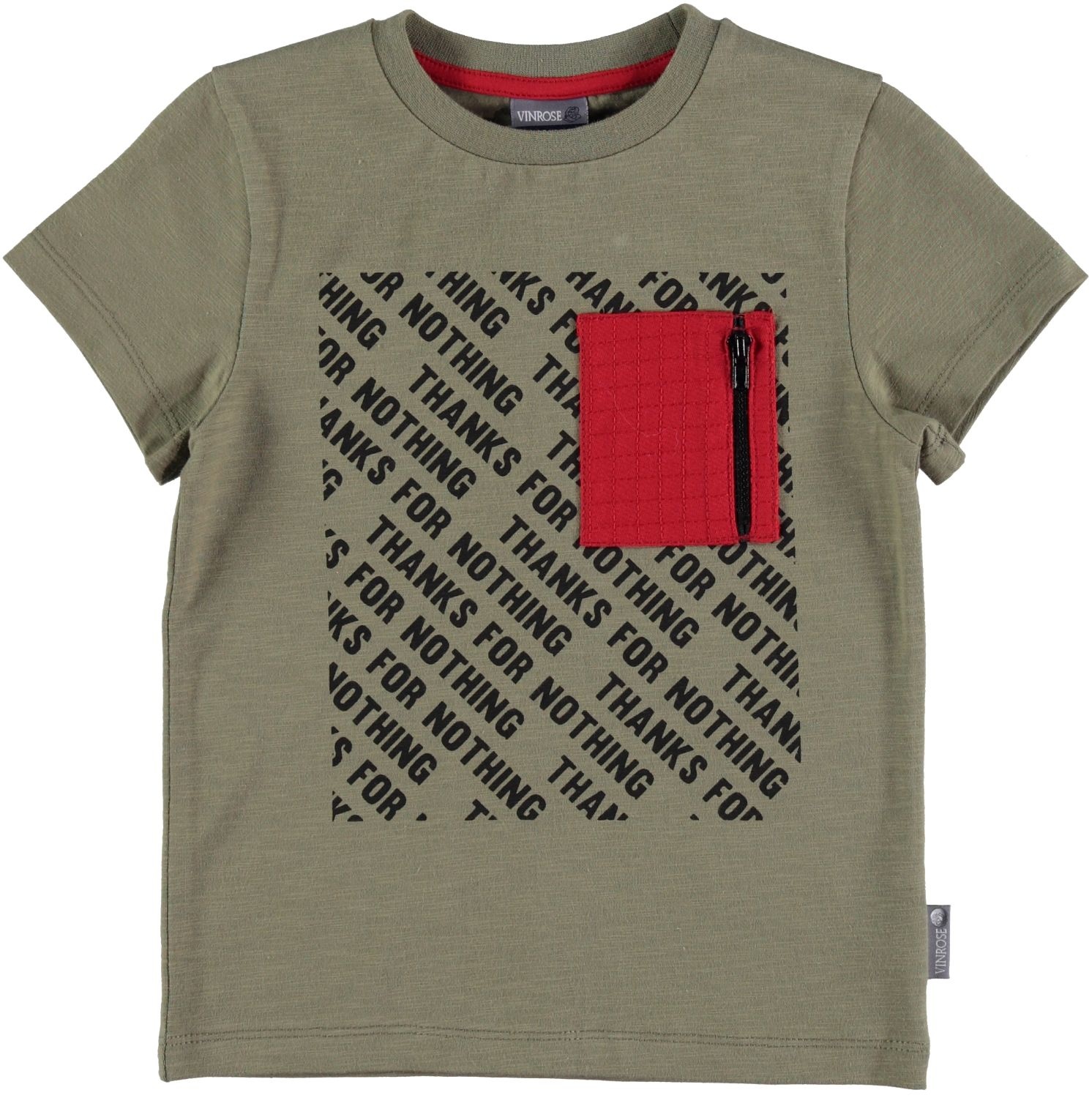 Vinrose Jongens t-shirt - Army groen Vinrose Jongens t-shirt - Army groen