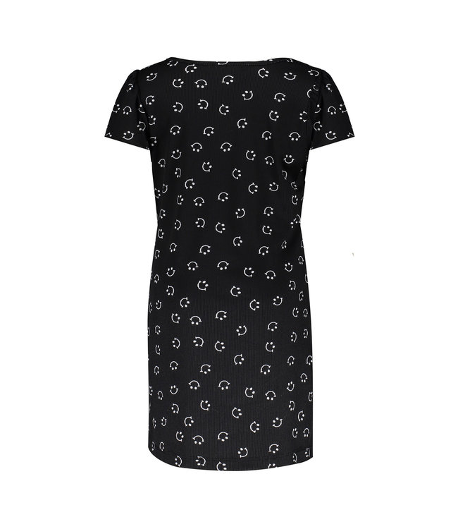 Frankie & Friends Meisjes jurk - Beagle - Print zwart/wit