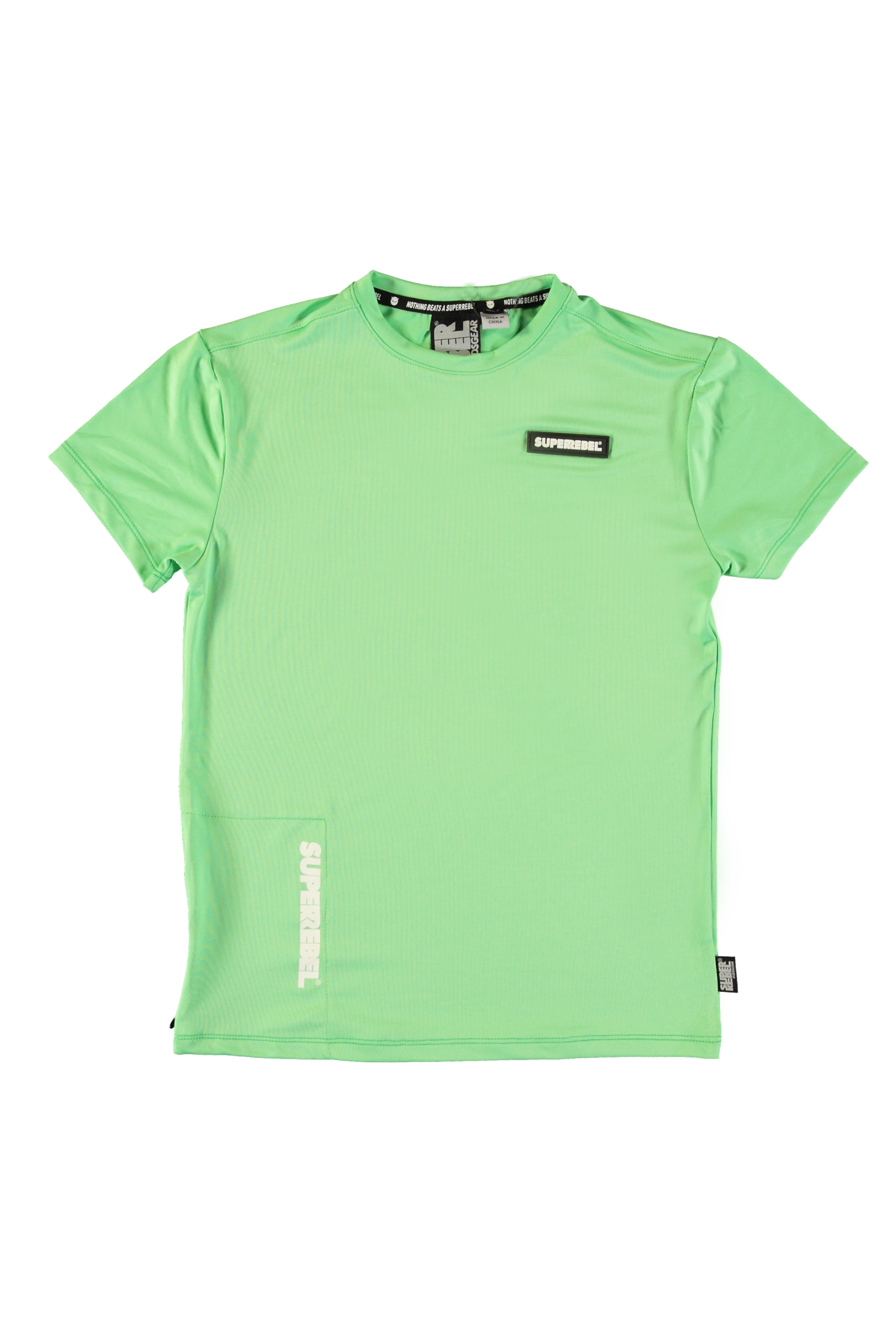 SUPERREBEL Jongens t-shirt Surfer - Fluo mint