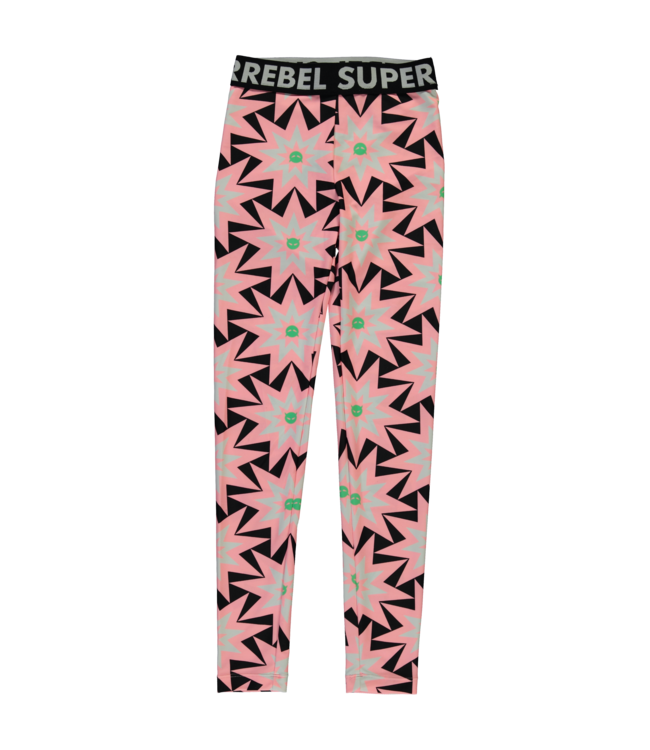 SUPERREBEL Meisjes legging Pearl - Star AOP