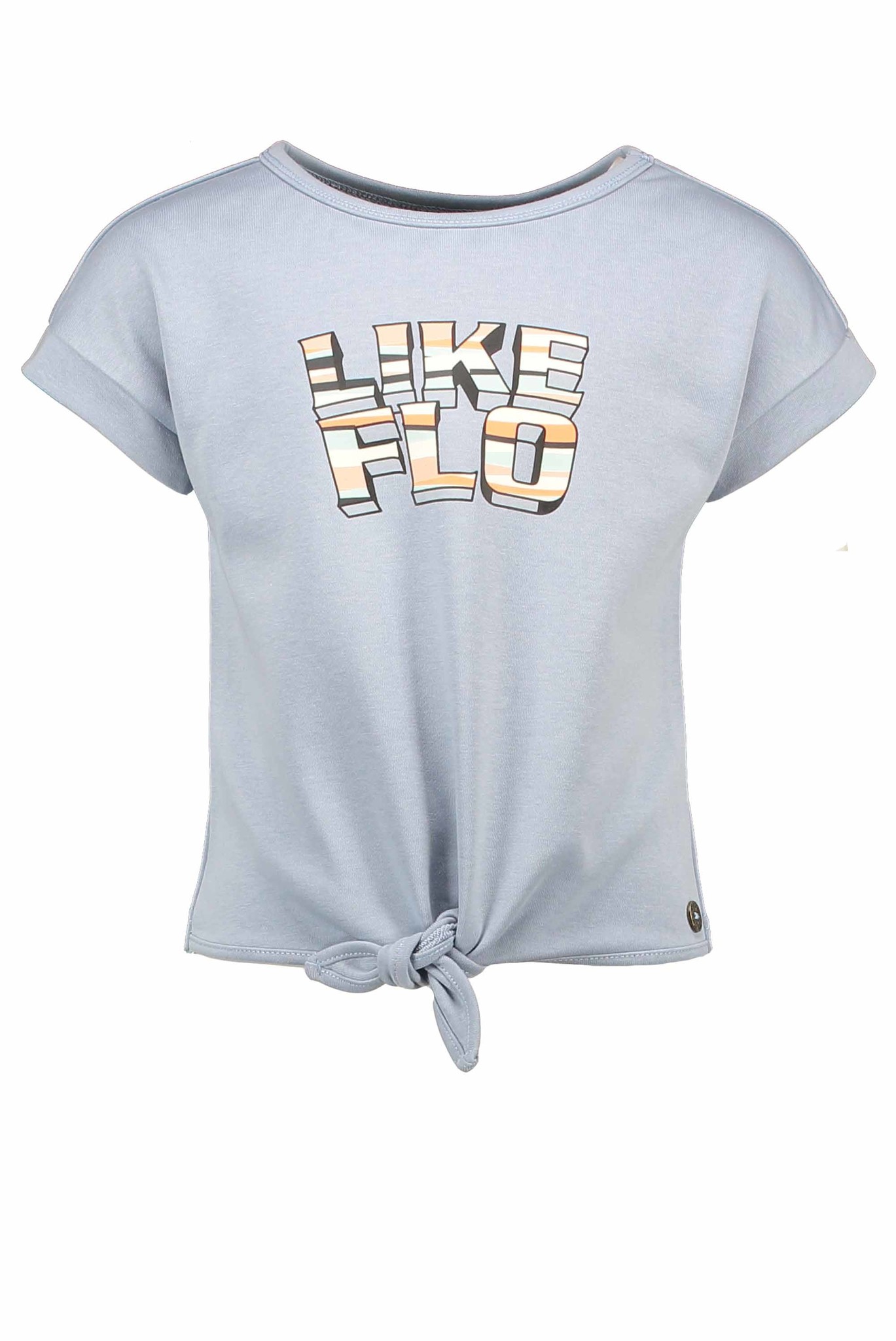 Like Flo Meisjes sweat top met knoop - Sky Like Flo Meisjes sweat top met knoop - Sky