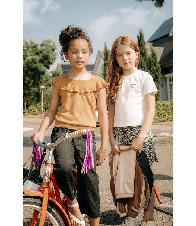 Like Flo Meisjes top gebreid - Bronz