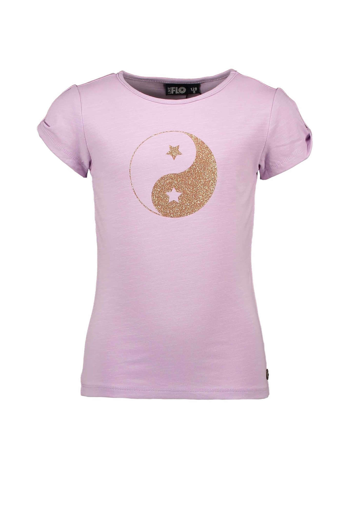 Like Flo Meisjes t-shirt open schouder - Lilac Like Flo Meisjes t-shirt open schouder - Lilac