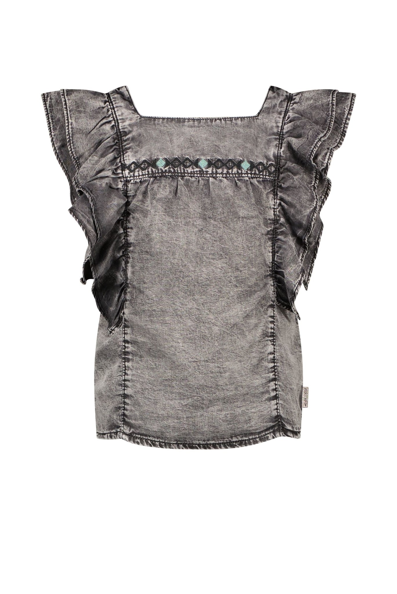 B.Nosy Meisjes blouse - Power denim B.Nosy Meisjes blouse - Power denim