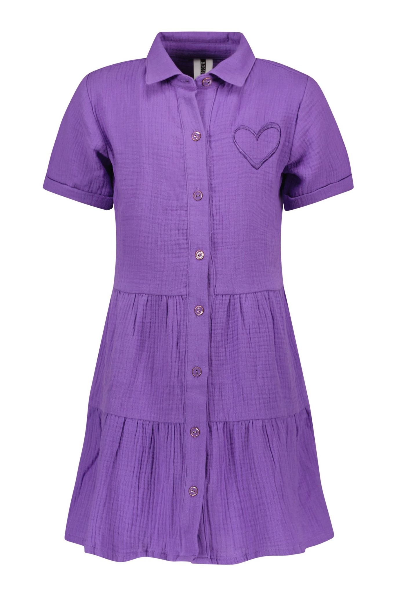B.Nosy Meisjes jurk mousseline - Grape paars B.Nosy Meisjes jurk mousseline - Grape paars