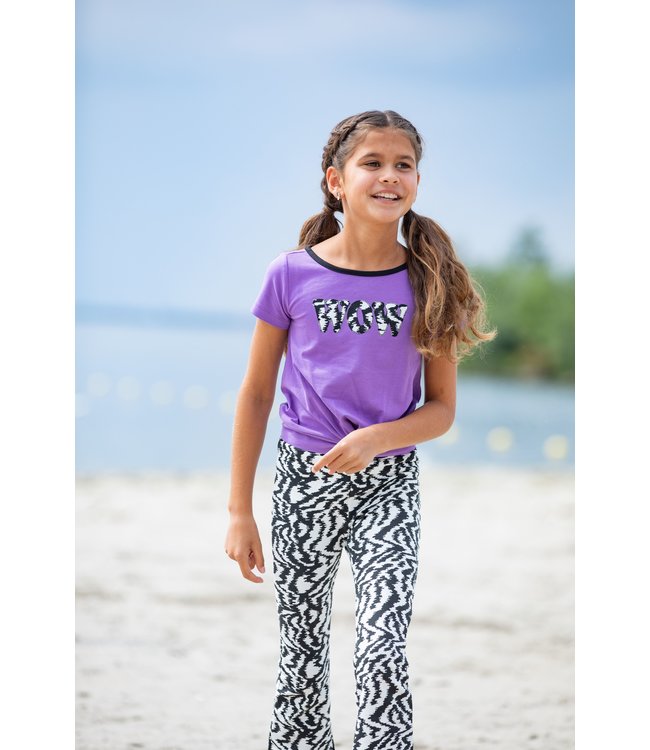 B.Nosy Meisjes t-shirt fancy artwork - Grape paars