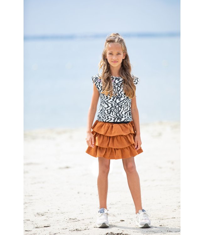 B.Nosy Meisjes top AOP - Zebra Banana