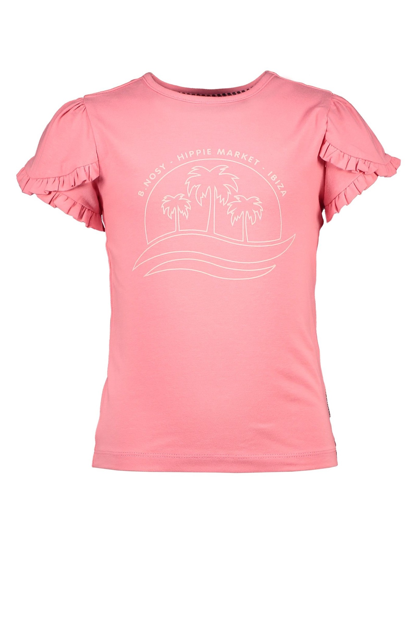 B.Nosy Meisjes t-shirt ruffel mouw - Confetti B.Nosy Meisjes t-shirt ruffel mouw - Confetti