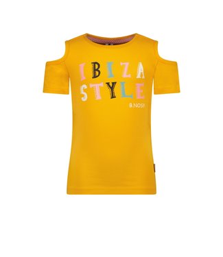 B.Nosy Meisjes t-shirt open schouder - Fire