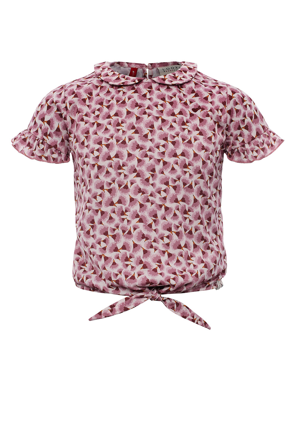 LOOXS Little Meisjes blouse crinkle - Mauve leaf AO LOOXS Little Meisjes blouse crinkle - Mauve leaf AO