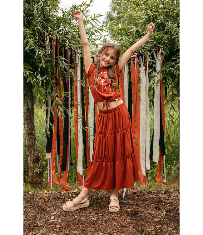 LOOXS 10sixteen Meisjes rok lang - Brick