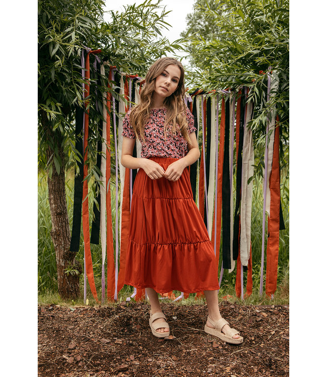 LOOXS 10sixteen Meisjes rok lang - Brick