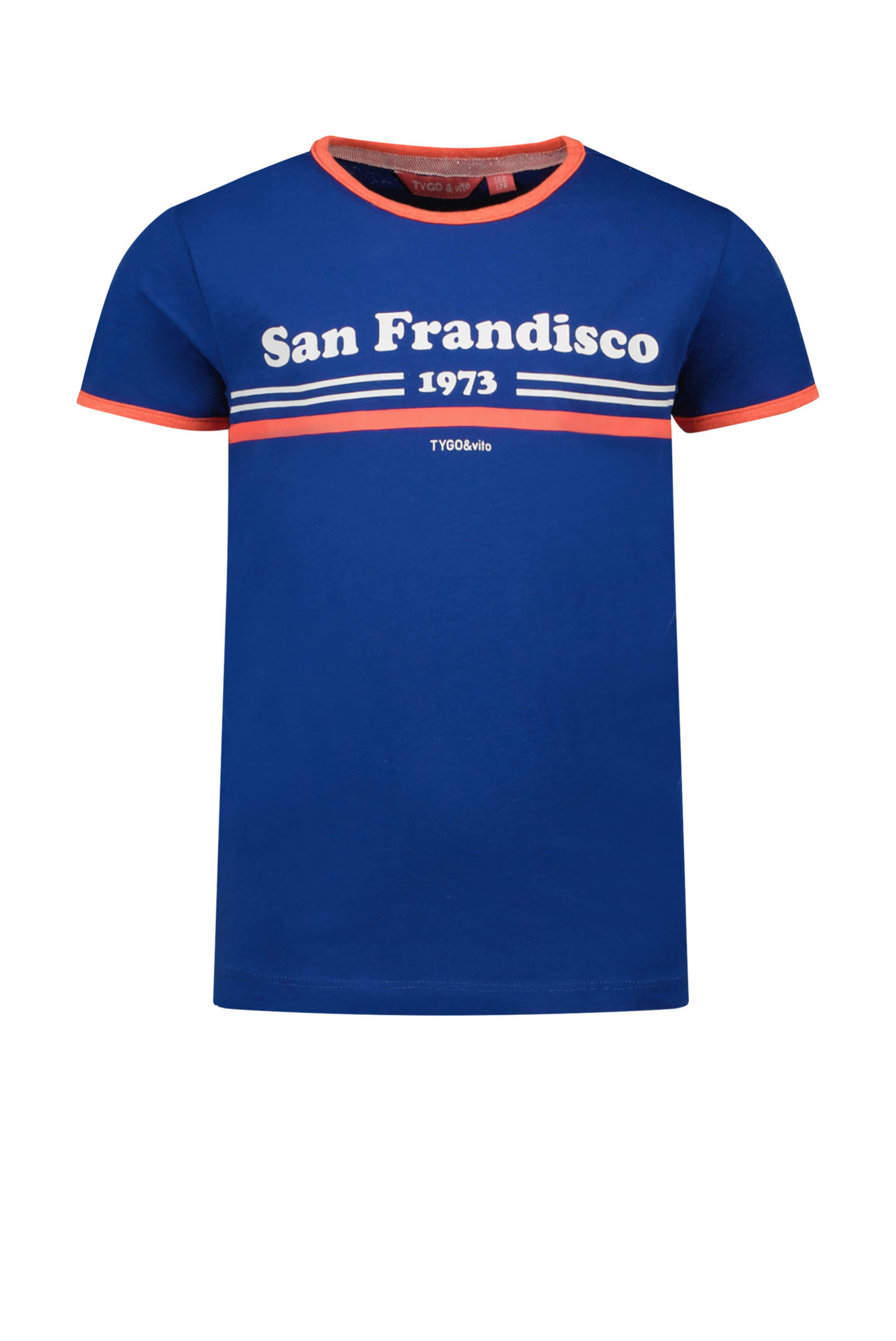 Tygo & Vito Meisjes t-shirt san frandisco - Sporty Blauw Tygo & Vito Meisjes t-shirt san frandisco - Sporty Blauw