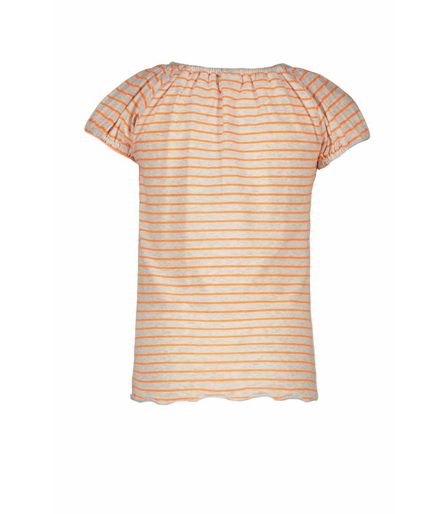 Like Flo Meisjes smock top - Neon streep