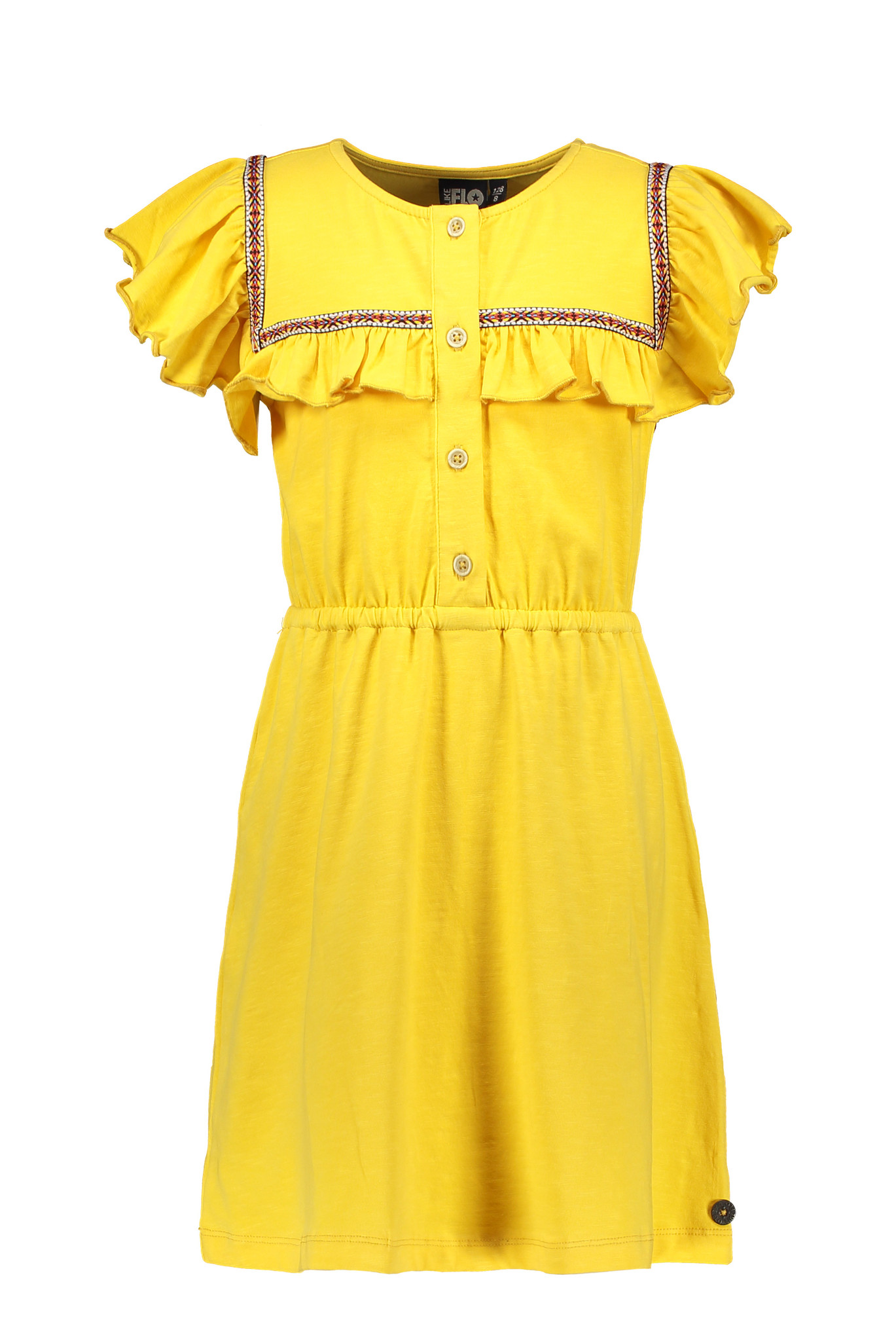 Like Flo Meisjes jurk fancy ruffel - Sunny Like Flo Meisjes jurk fancy ruffel - Sunny