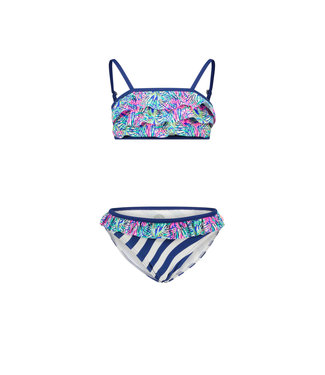 Just Beach Meisjes bikini ruffel - Tropical leaves