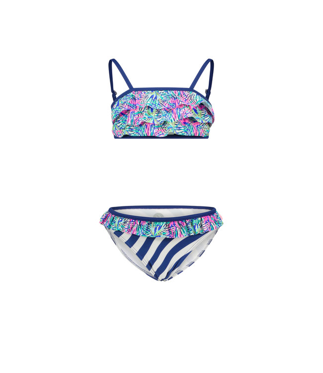 Just Beach Meisjes bikini ruffel - Tropical leaves